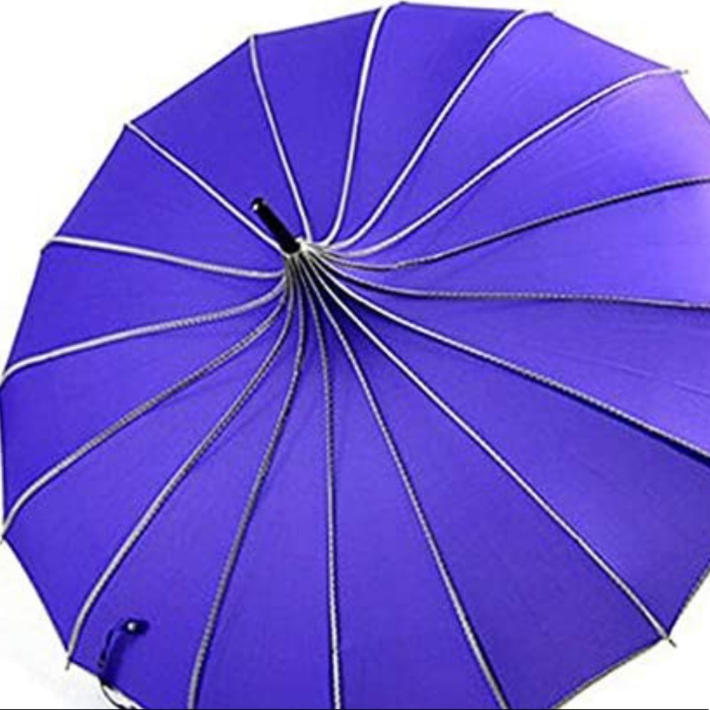 Purple black parasol umbrella retro dollbaby gothic Lolita vintage pointy sun uv - Picture 2 of 4
